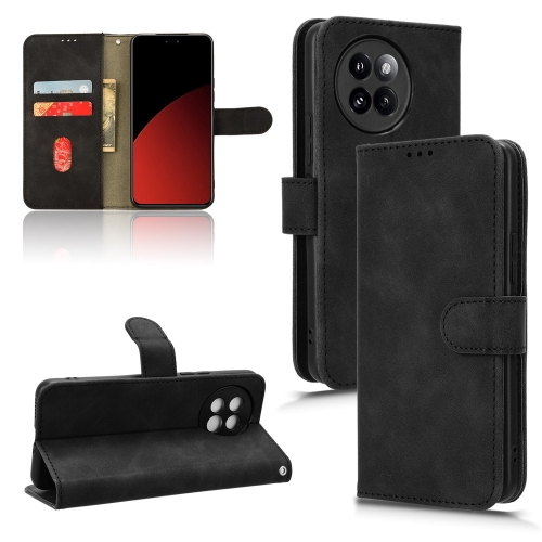 

For Xiaomi Civi 4 Pro Skin Feel Magnetic Flip Leather Phone Case(Black)