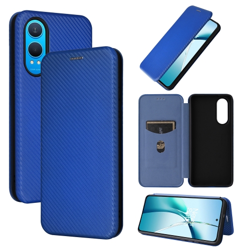 

For OnePlus Nord CE4 Lite Carbon Fiber Texture Flip Leather Phone Case(Blue)