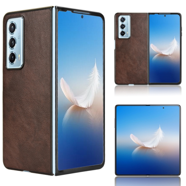 

For Honor Magic Vs2 Litchi Texture Back Cover Phone Case(Brown)