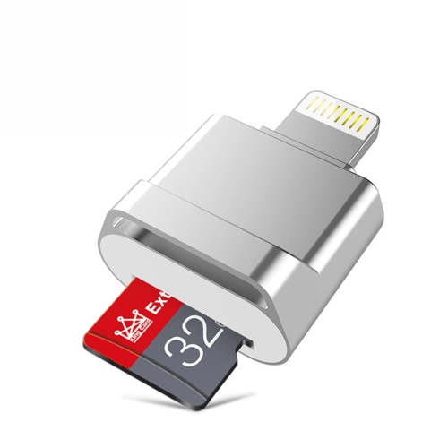 MicroDrive 8pin To TF Card Adapter Mini iPhone & iPad TF Card Capacity:16GB(Silver)