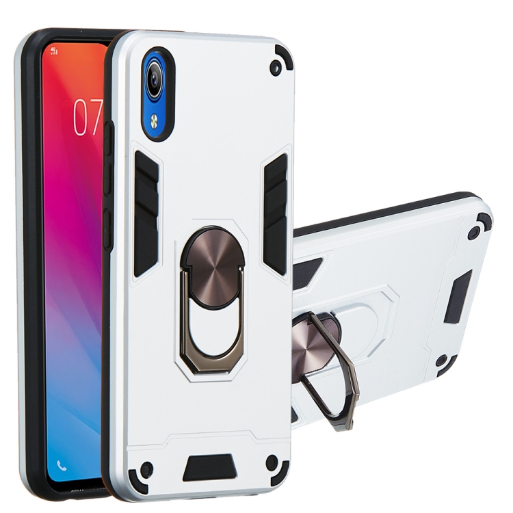 Custodia Militare Per Vivo Y72 5G / Y52 5G – TPU + PC Con Supporto Pieghevole, Ricarica Wireless OK, Nero - 2