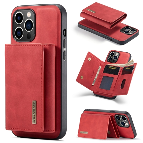 

For iPhone 15 Pro DG.MING M1 Series 3-Fold Multi Card Wallet Leather Phone Case(Red)