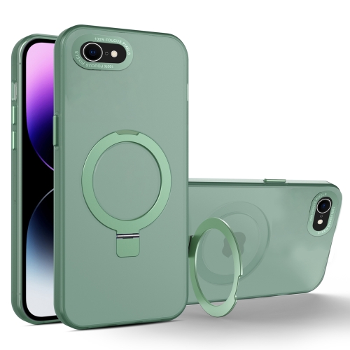 Funda MagSafe transparente y metal iPhone Xr (verde)