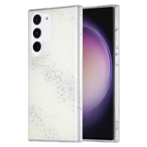 

For Samsung Galaxy S23 5G Dual-side IMD Marble Phone Case(White)