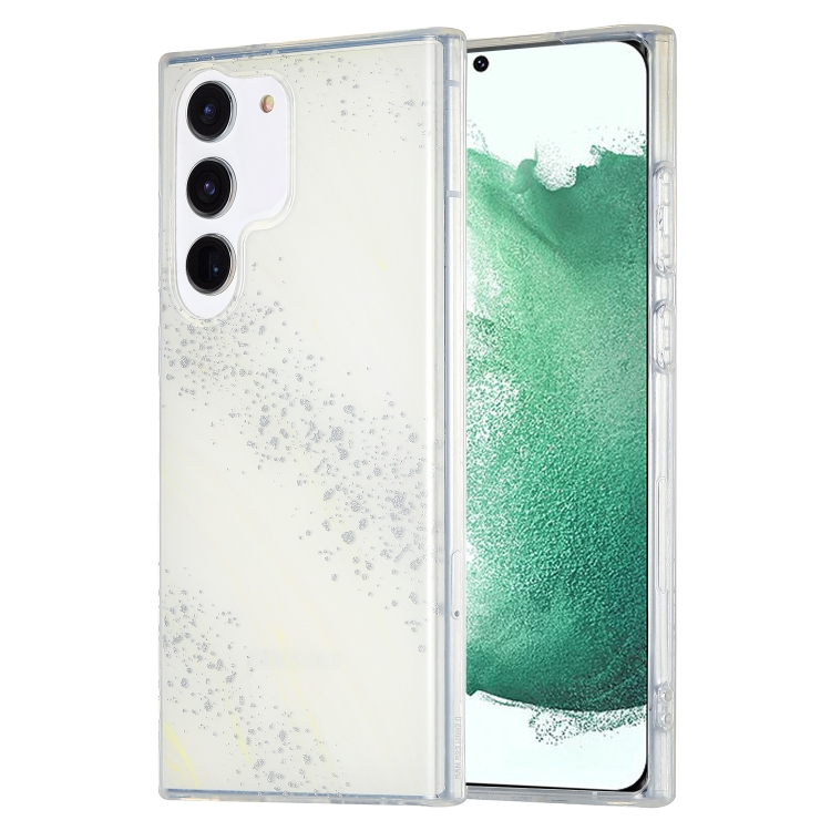 

For Samsung Galaxy S22 5G Dual-side IMD Marble Phone Case(White)