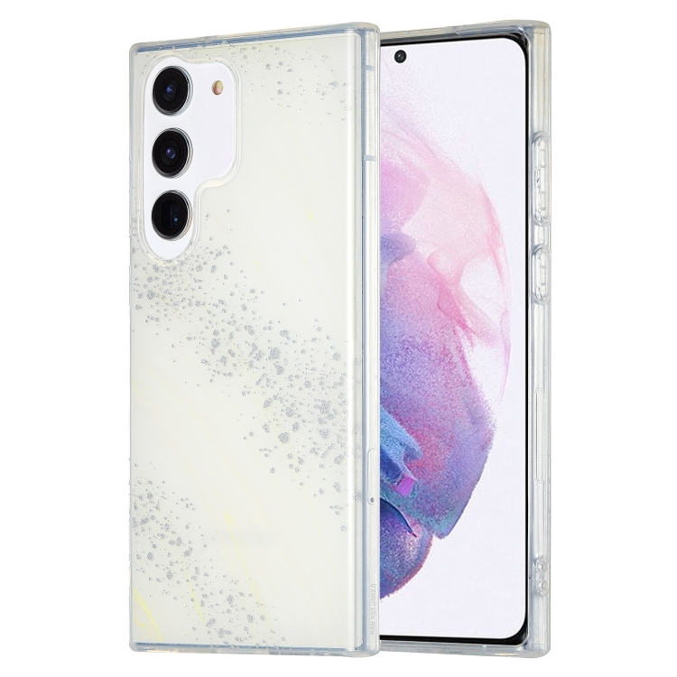 

For Samsung Galaxy S21 5G Dual-side IMD Marble Phone Case(White)
