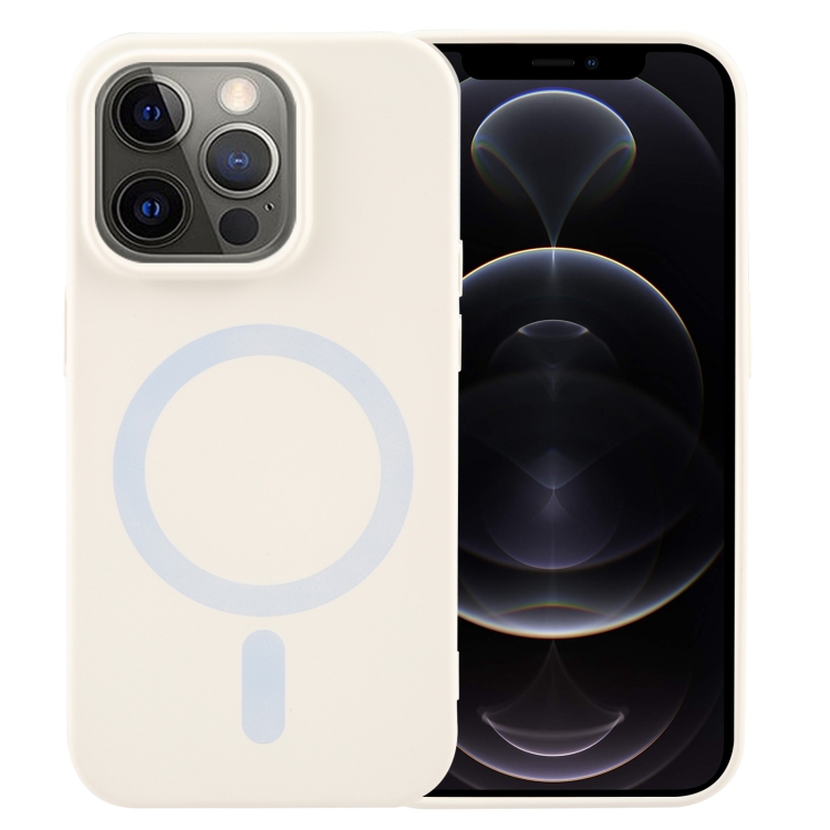 

For iPhone 12 Pro MagSafe Liquid Silicone Phone Case(White)