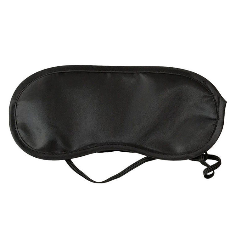 

Breathable Polyester Solid Color Eye Protection Mask(Black)