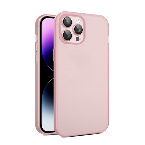 For iPhone 11 Pro Max Eagle Eye CD Texture Lens Skin Feel Matte Phone Case(Pink) polish back cover camera lens protector al alloy lens cap for iphone 12 13promax 13mini 8 8p x xr xsmax