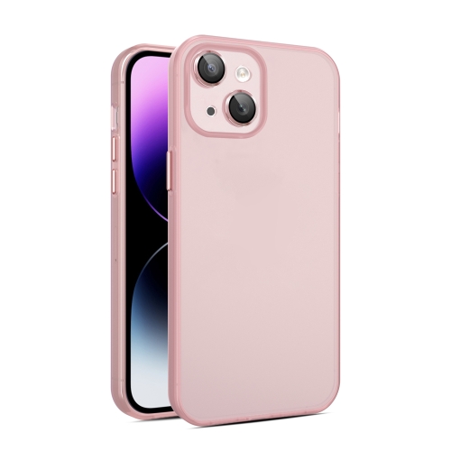 

For iPhone 14 Eagle Eye CD Texture Lens Skin Feel Matte Phone Case(Pink)