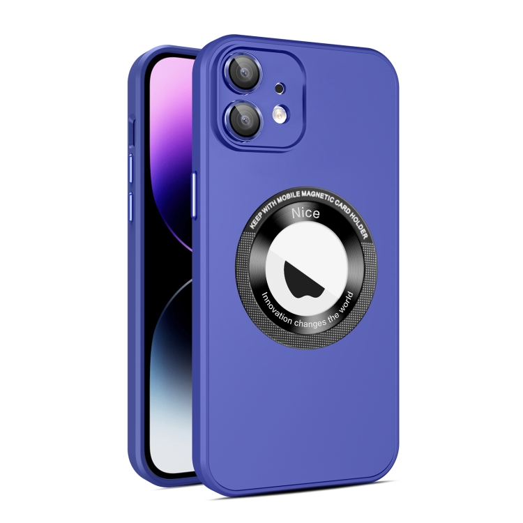

For iPhone 11 Eagle Eye Lens CD Texture MagSafe Magnifier Phone Case(Dark Purple)