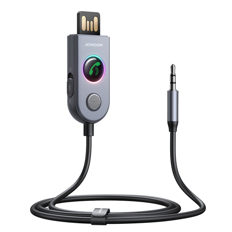 

JOYROOM JR-CB6 Car-B Series Car Bluetooth 5.3 Wireless Receiver AUX Adapter(Dark Gray)