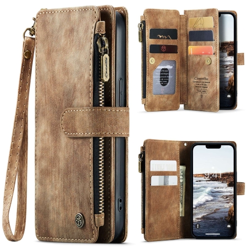 

For iPhone 15 CaseMe C30 Multifunctional Leather Phone Case(Brown)