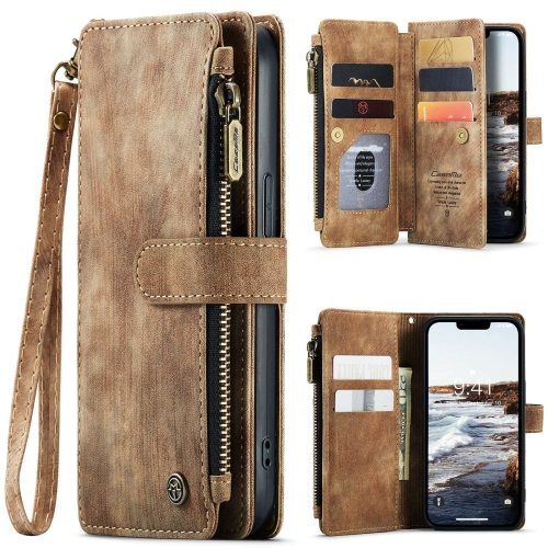 

For iPhone 15 Plus CaseMe C30 Multifunctional Leather Phone Case(Brown)