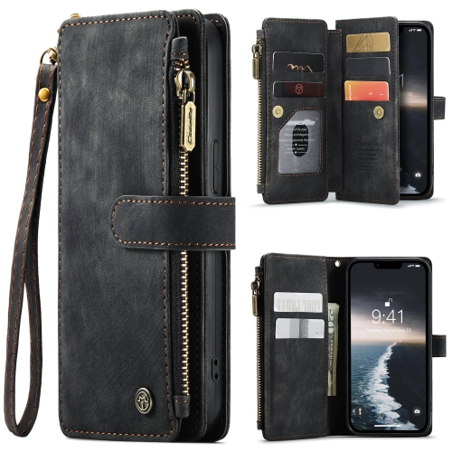 

For iPhone 15 Plus CaseMe C30 Multifunctional Leather Phone Case(Black)