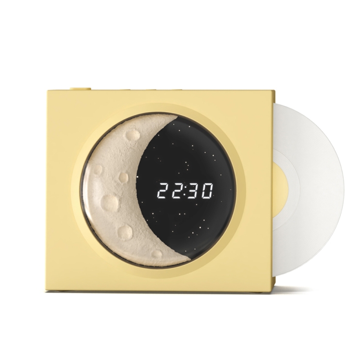 

X09 Moon Clock Bluetooth Speaker Desktop Smart Wireless Speaker(Yellow)
