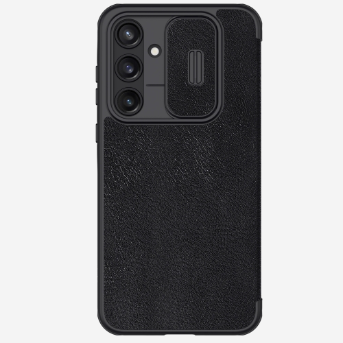 

For Samsung Galaxy A55 NILLKIN QIN Series Pro Sliding Camera Cover Design Leather Phone Case(Black)