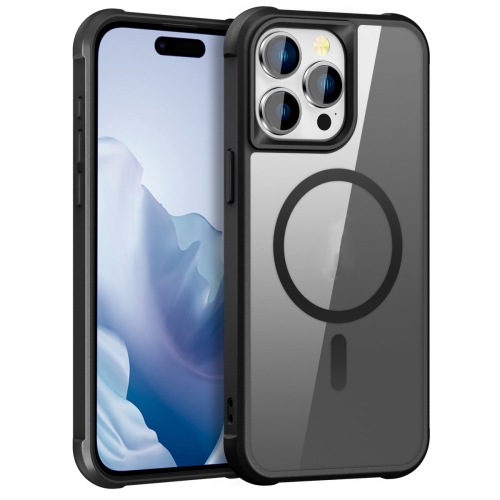 For iPhone 15 Pro Max MagSafe Magnetic Phone Case(Black) for iphone 14 plus anti slip edge fog feel phone case black