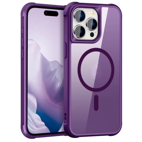For iPhone 15 Pro MagSafe Magnetic Phone Case(Purple) for iphone 14 pro max electroplating oil injection magsafe magnetic pc phone case purple