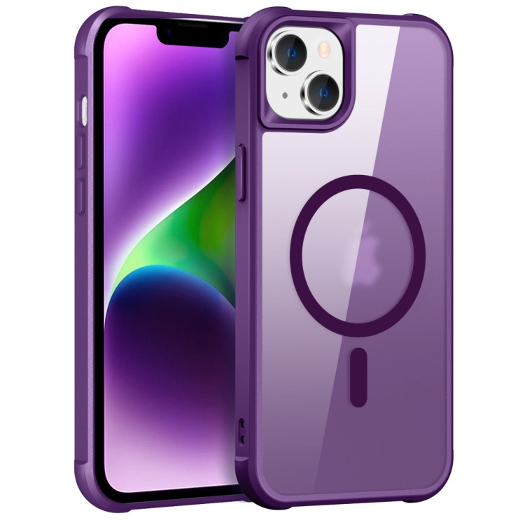 

For iPhone 14 Plus MagSafe Magnetic Phone Case(Purple)