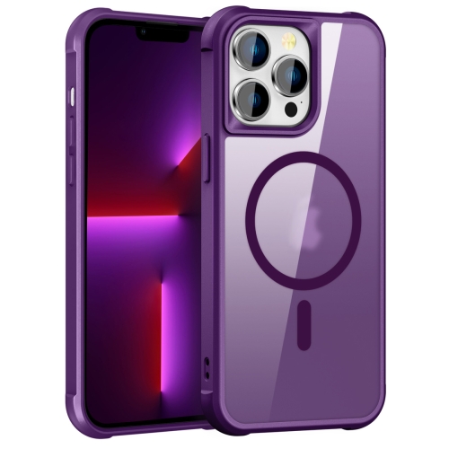 for iphone 14 pro magsafe magnetic phone case purple For iPhone 13 Pro MagSafe Magnetic Phone Case(Purple)
