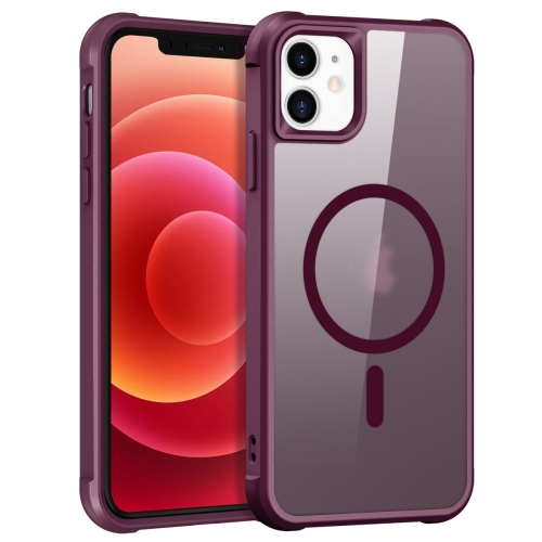 For iPhone 12 / 12 Pro MagSafe Magnetic Phone Case(Wine Red) крышка uniq magsafe transforma для iphone 14 pro max экокожа синий