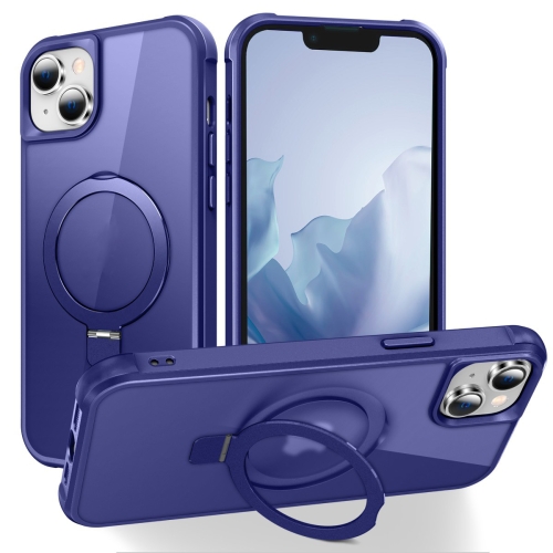

For iPhone 15 Plus MagSafe Magnetic Holder Phone Case(Klein Blue)