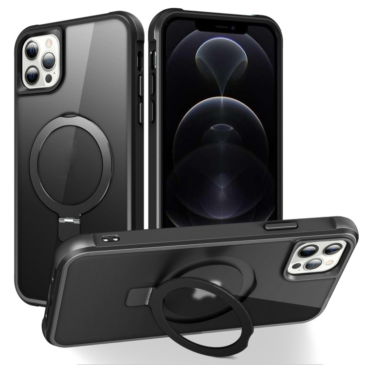 

For iPhone 13 Pro Max / 12 Pro Max MagSafe Magnetic Holder Phone Case(Black)