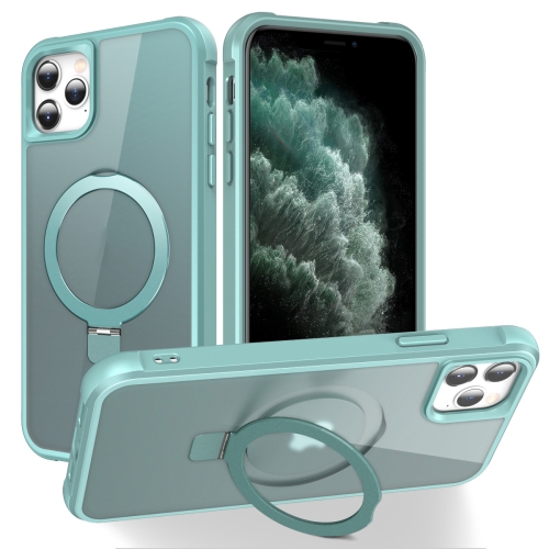 

For iPhone 11 Pro Max MagSafe Magnetic Holder Phone Case(Lake Blue)