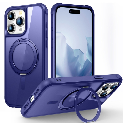 

For iPhone 15 Pro Max MagSafe Magnetic Rotating Holder Phone Case(Klein Blue)