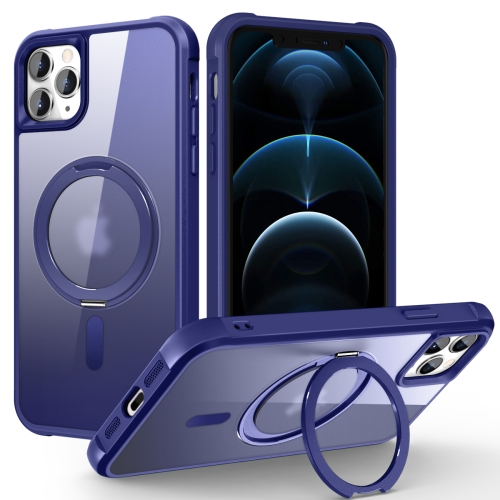 

For iPhone 13 Pro Max / 12 Pro Max MagSafe Magnetic Rotating Holder Phone Case(Klein Blue)