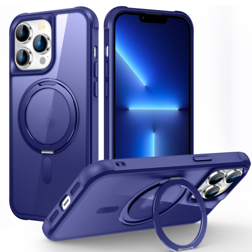 

For iPhone 13 Pro MagSafe Magnetic Rotating Holder Phone Case(Klein Blue)