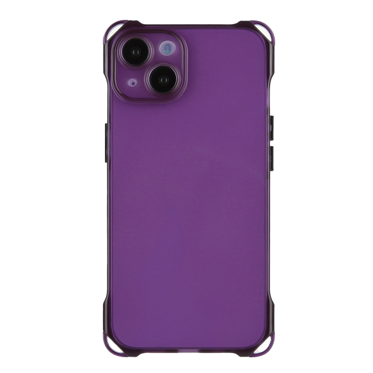 

For iPhone 15 Four-corner Shockproof TPU Phone Case(Purple)