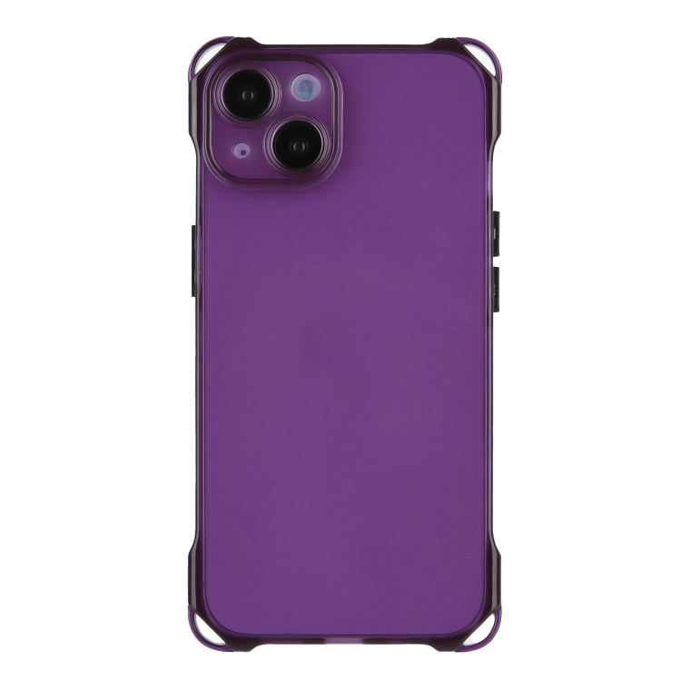 

For iPhone 14 Four-corner Shockproof TPU Phone Case(Purple)