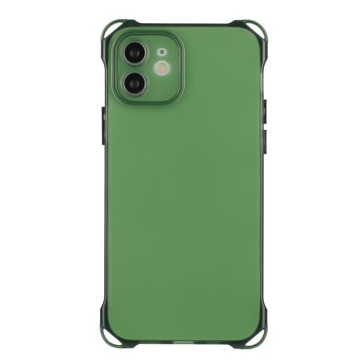 

For iPhone 12 Four-corner Shockproof TPU Phone Case(Green)