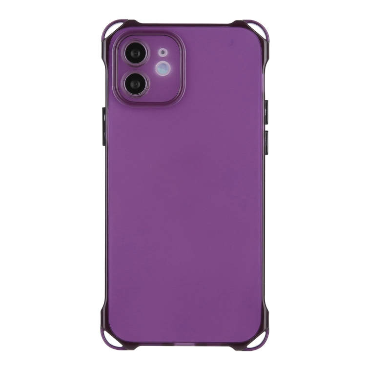 

For iPhone 12 Four-corner Shockproof TPU Phone Case(Purple)