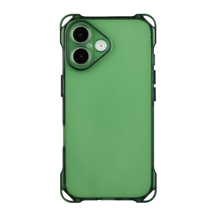 

For iPhone 16 Plus Four-corner Shockproof TPU Phone Case(Green)