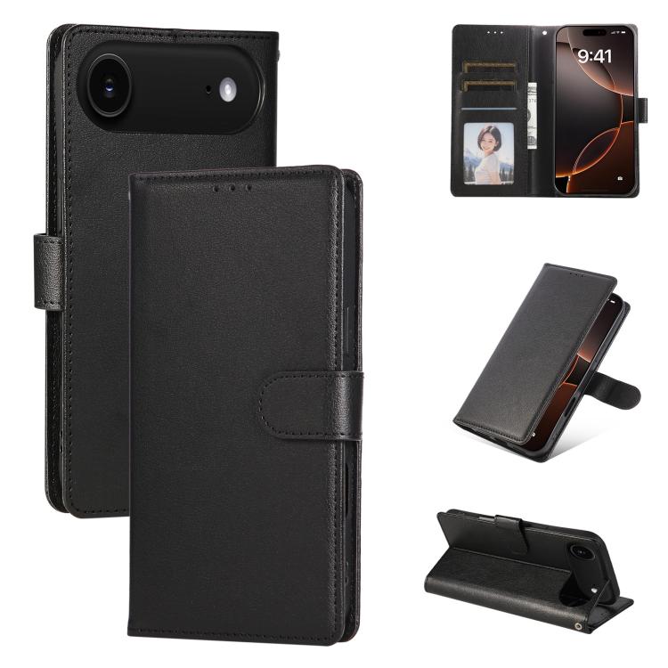 

For iPhone 17 Air 3-Card Slots Multifunctional Leather Phone Case(Black)