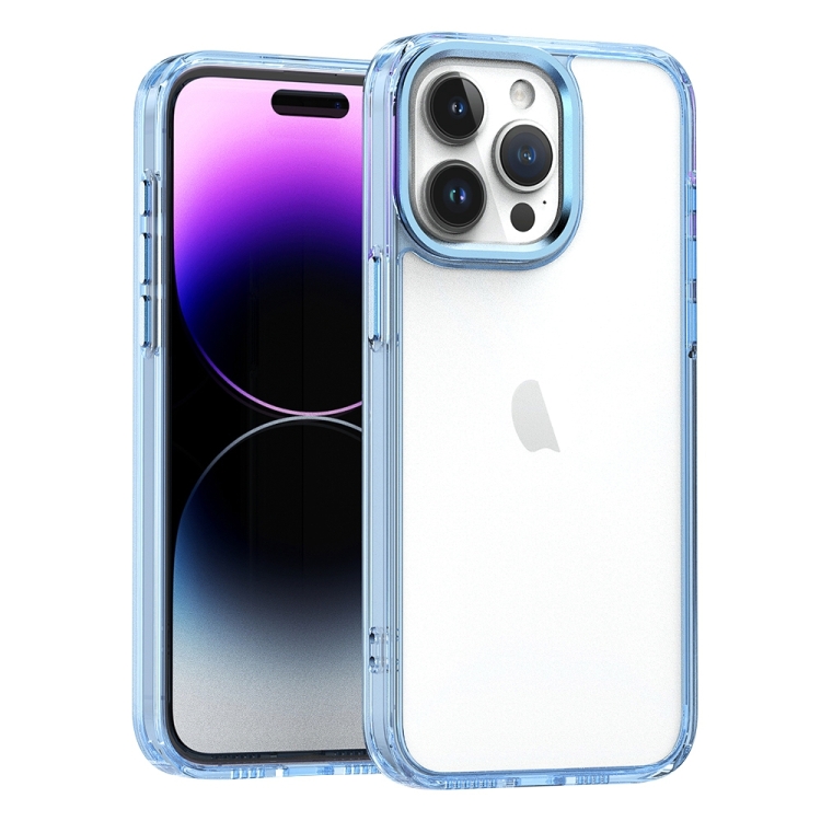 

For iPhone 14 Pro Max High Translucency Acrylic Phone Case(Blue)