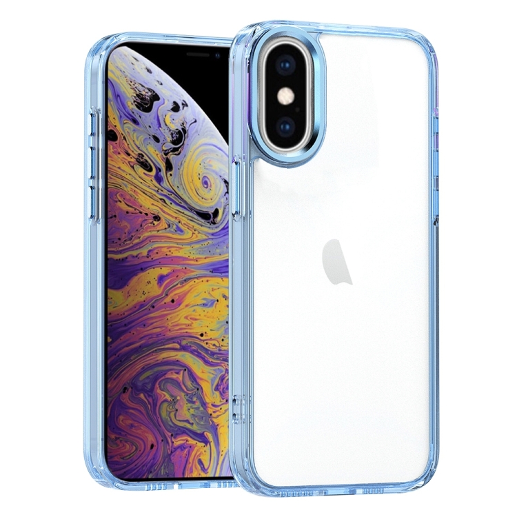 

For iPhone XS / X High Translucency Acrylic Phone Case(Blue)