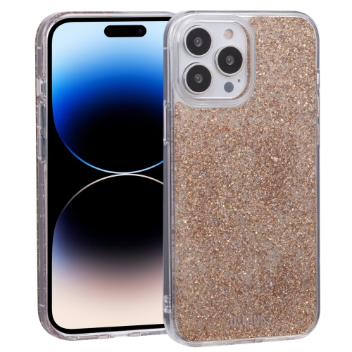 

For iPhone 15 Pro DFANS DESIGN Starry Sky Epoxy Phone Case(Gold)