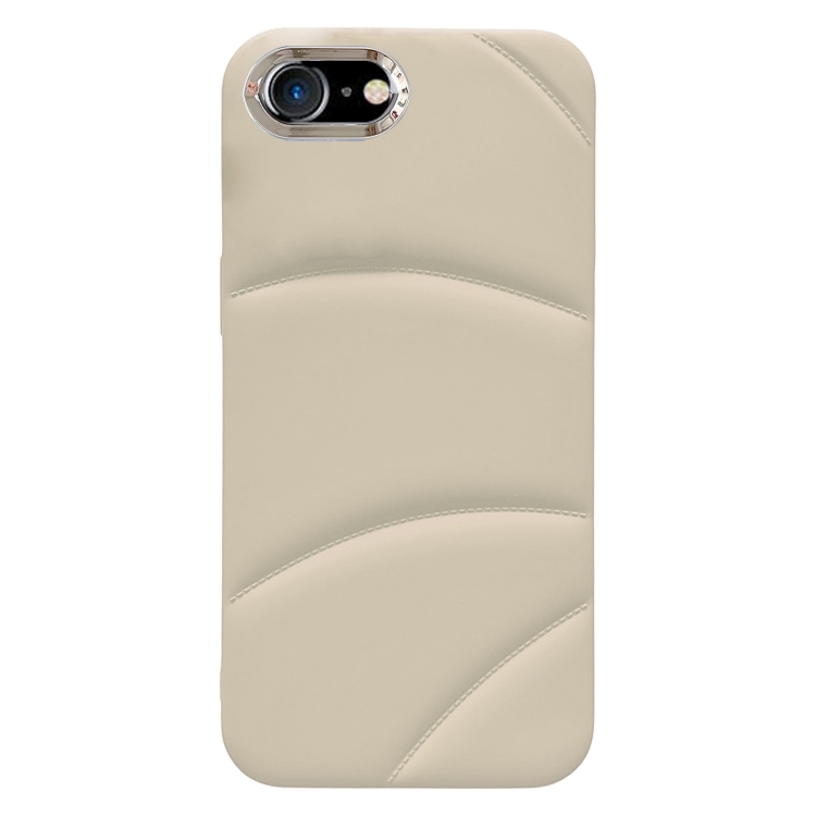 

For iPhone SE 2022 / 2020 / 8 / 7 Electroplating Liquid Down Jacket TPU Phone Case(White)