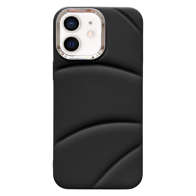 

For iPhone 11 Electroplating Liquid Down Jacket TPU Phone Case(Black)