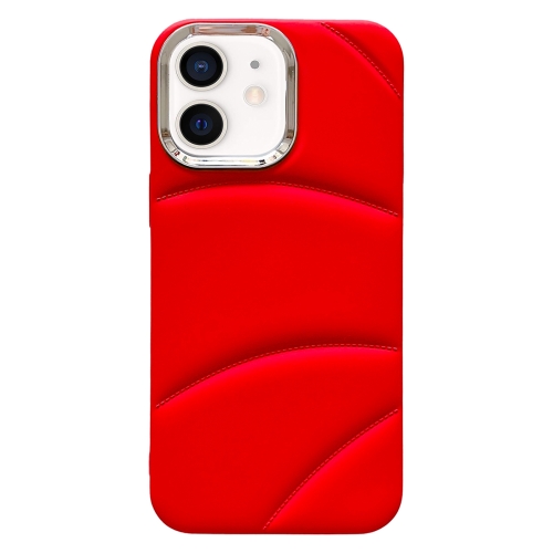 

For iPhone 11 Electroplating Liquid Down Jacket TPU Phone Case(Red)