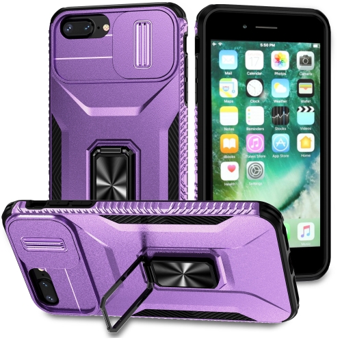 

For iPhone 7 Plus Sliding Camshield Holder Phone Case(Purple)