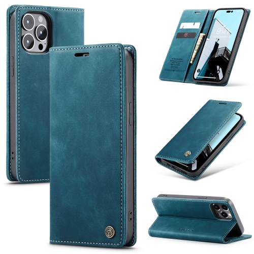 

For iPhone 15 Pro Max CaseMe 013 Multifunctional Horizontal Flip Leather Phone Case(Blue)