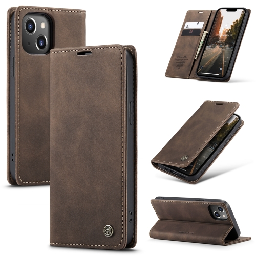 

For iPhone 15 Plus CaseMe 013 Multifunctional Horizontal Flip Leather Phone Case(Coffee)