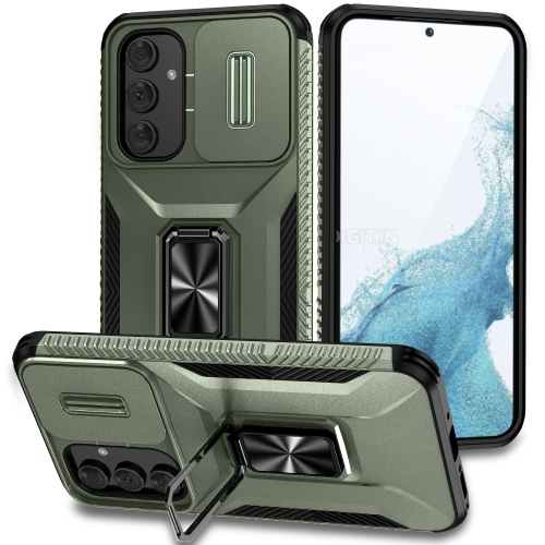 

For Samsung Galaxy A54 5G Sliding Camshield Holder Phone Case(Alpine Green)