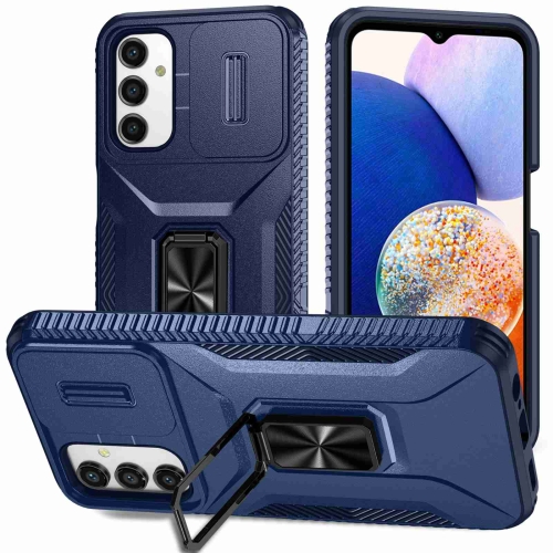 

For Samsung Galaxy A14 5G Sliding Camshield Holder Phone Case(Blue)