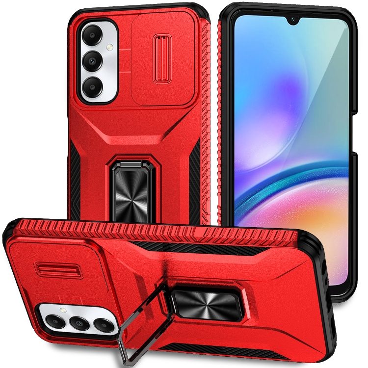 

For Samsung Galaxy A05s Sliding Camshield Holder Phone Case(Red)